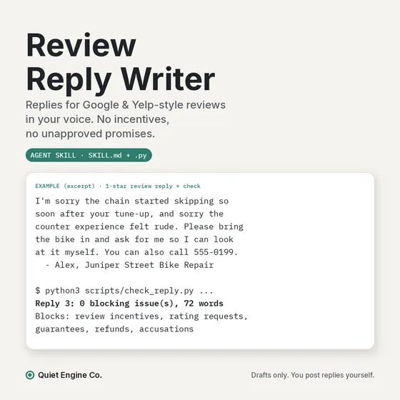 Review Reply Writer for Google, Yelp & Other Reviews cover