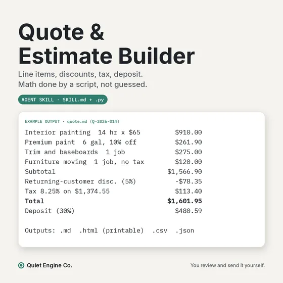 Quote & Estimate Builder cover